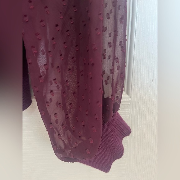 Reitman’s Purple Sheer sleeve Sweater - Picture 3 of 4
